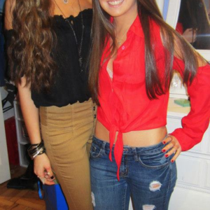 Red Open Shoulder Top