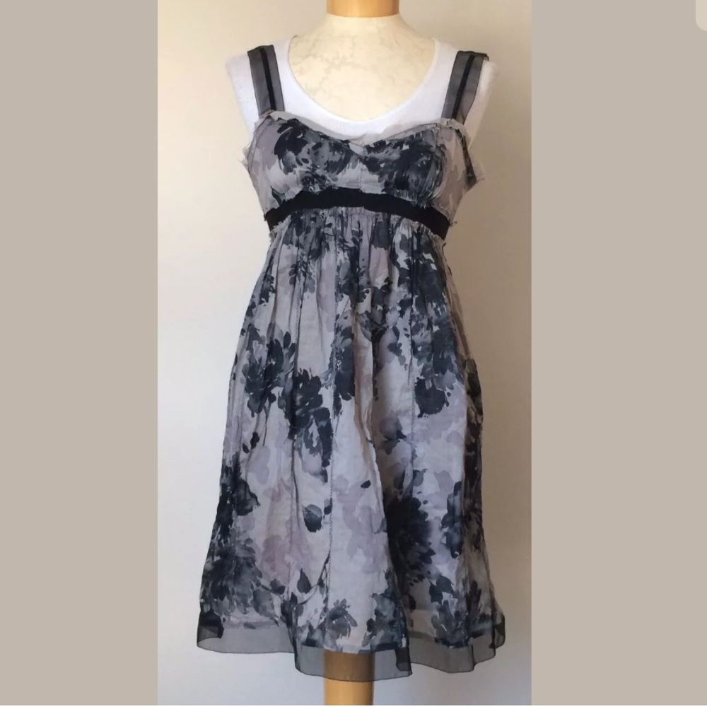 Ann Taylor Loft 0 Sundress Ribbon Trim Back Zip