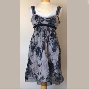 Ann Taylor Loft 0 Sundress Ribbon Trim Back Zip