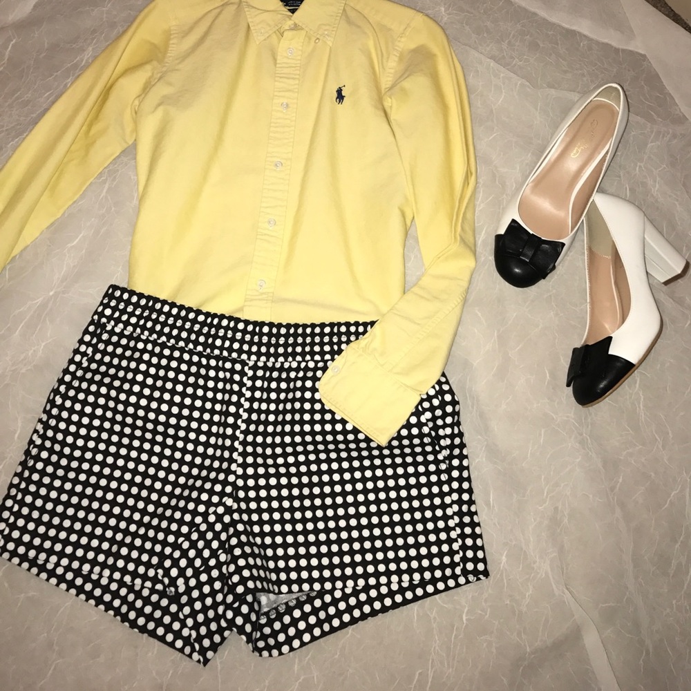 Black and white polka dot shorts