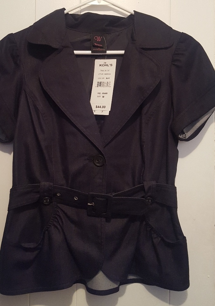 Belted jacket top
