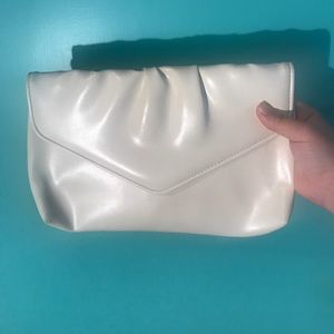 vintage white clutch