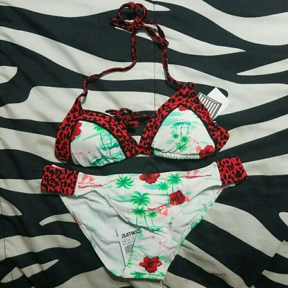 NWT Crooks and Castles Hawaiian Bikini swimsuit - Picture 3 of 3