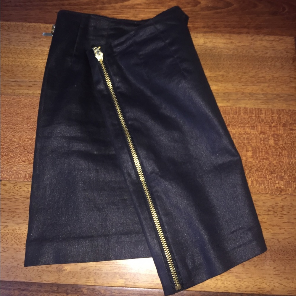 Faux leather skirt