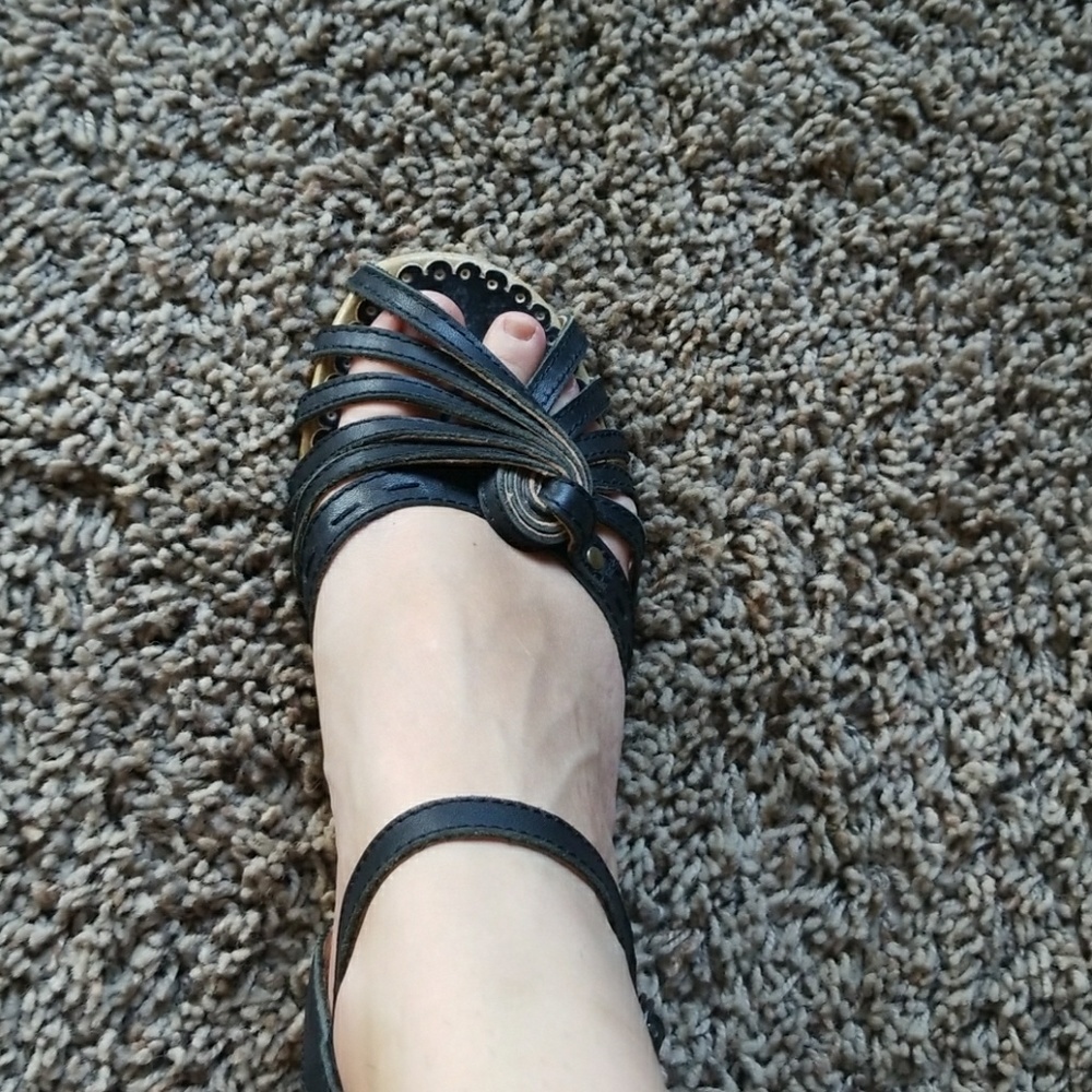 Miz Mooz black leather sandals