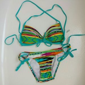 Colorful damsel bikini set S