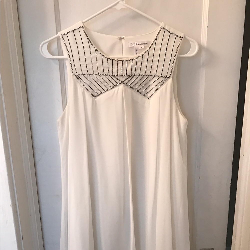 BCBG White Shift Dress