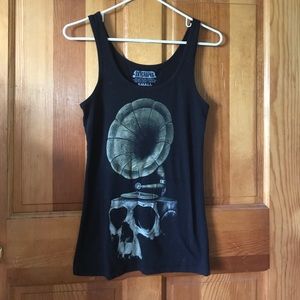 Skull Phonograph Graphic Tee