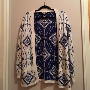 Oversized tribal cardigan