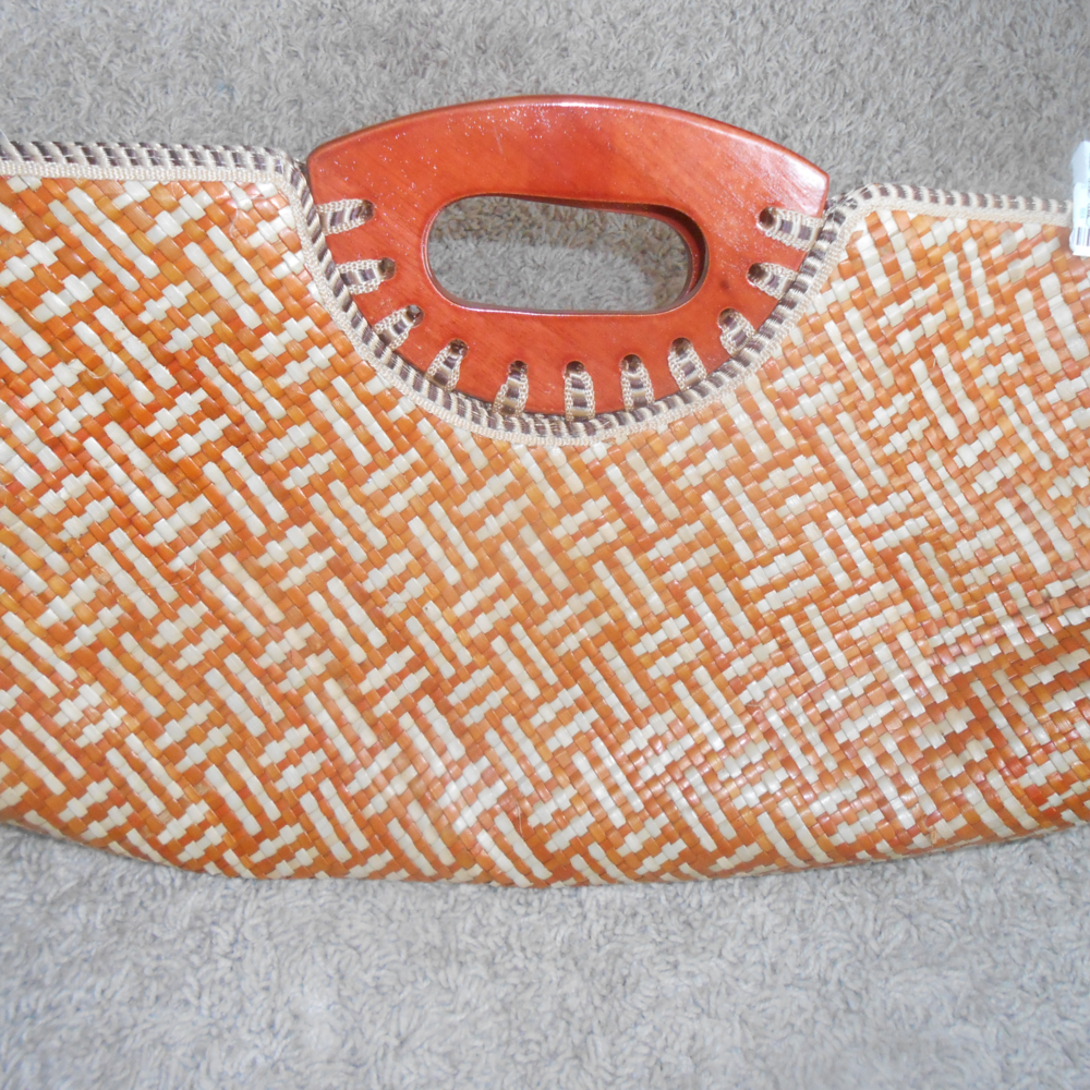 ❣️SOLD❣️Straw Summer ORANGE Hanbag/Clutch NEW