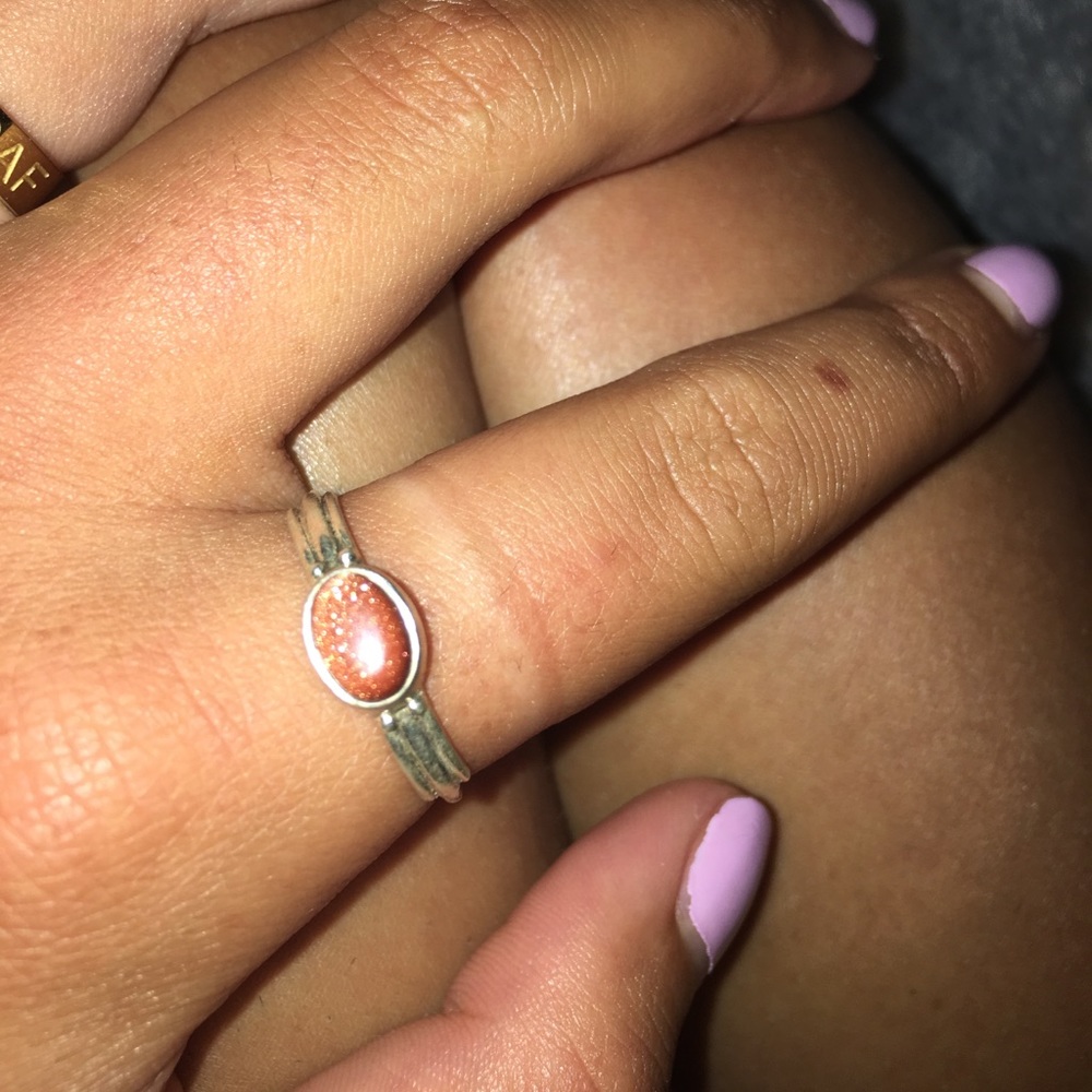 Orange sparkly ring