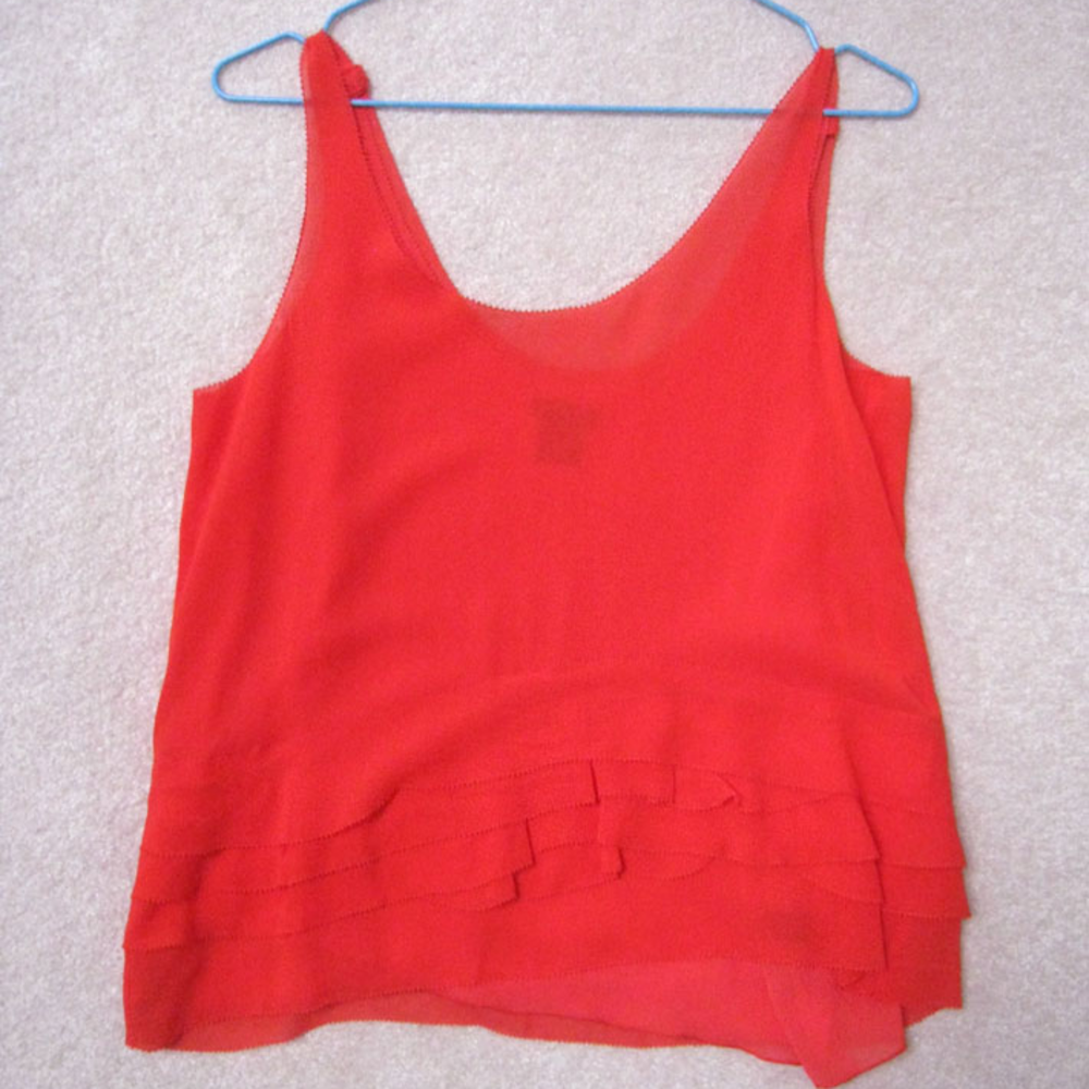 Club Monaco Crimson Silk Tank XS