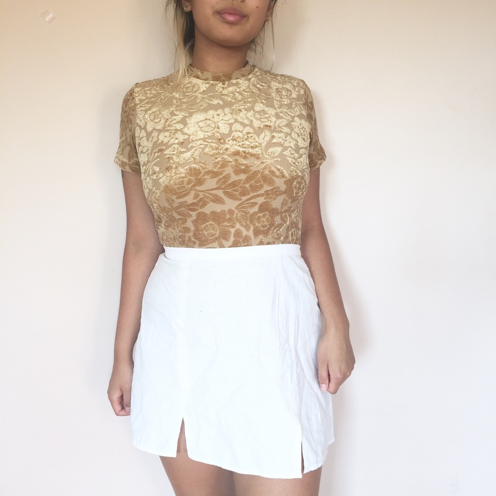 nwt american apparel white mini skirt