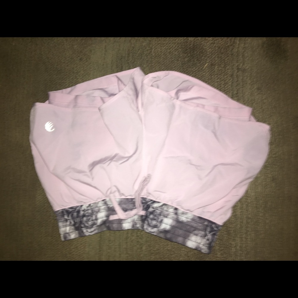 Light pink MPG running shorts