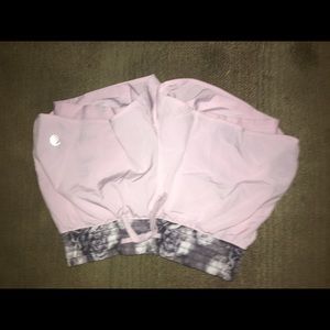 Light pink MPG running shorts