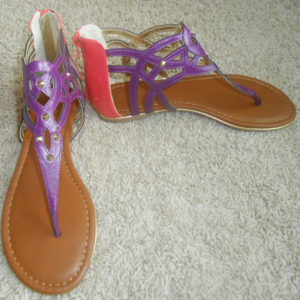 ALDO Sandals Purple Orange NEW