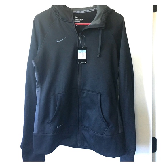 Nike Tops - NWT Nike Zip Up Black Sweatshirt