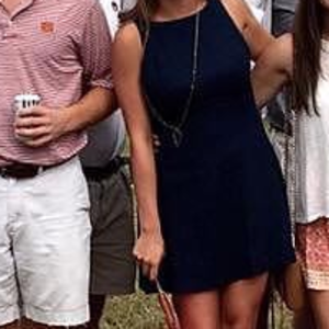 Kimchi Blue Linen Cotton Navy Dress - Backless!