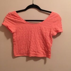 Coral crop top