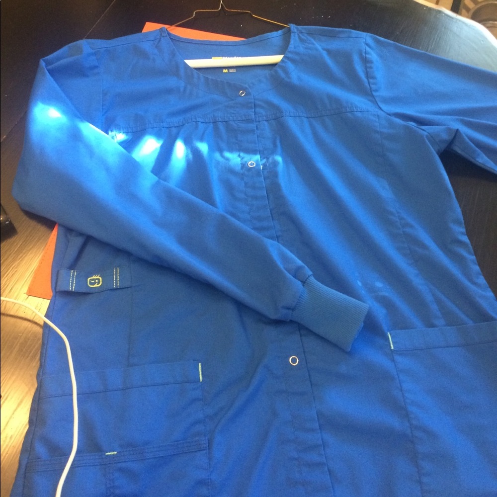Royal blue scrub jacket size medium