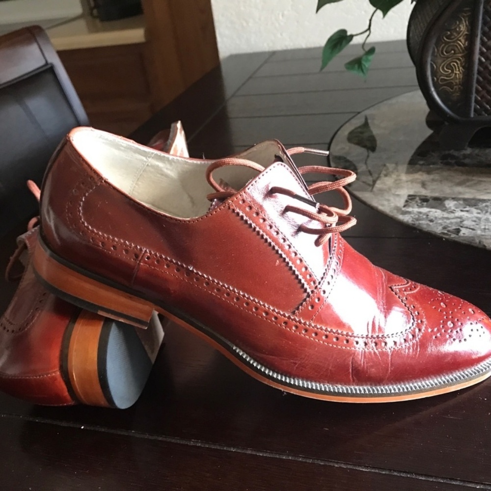 Men's Cognac Stacy Adams sz 9 1/2