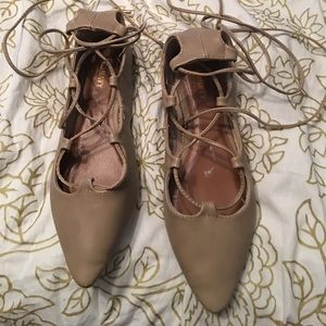 Lace up flats