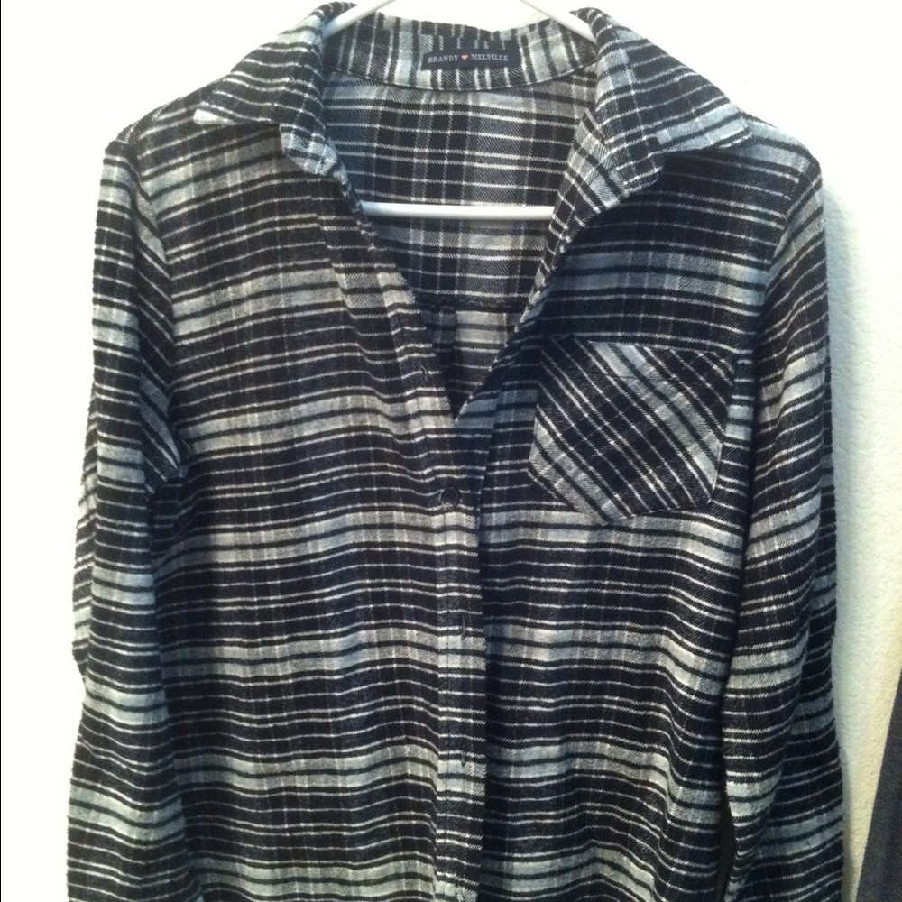 Brandy Melville plaid button up