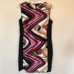 Connected Black and Pink Cocktail Dress, size 8