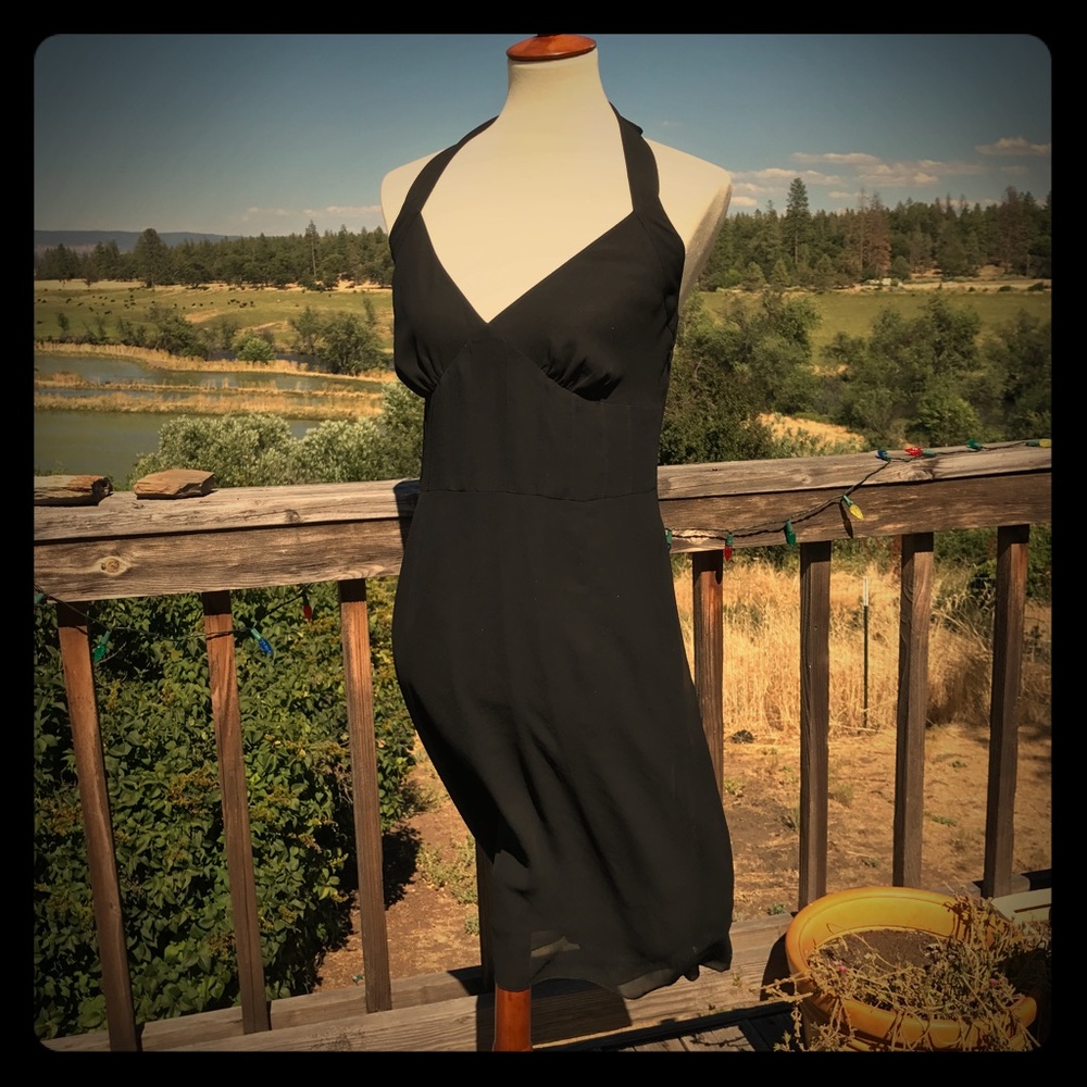 VINTAGE ESPRIT DRESS with HALTER TIE at NECK!