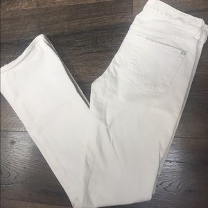 7 for All Mankind White distressed jeans