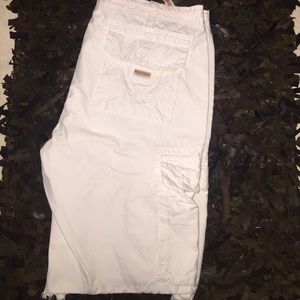 Men's white True Religion cargo short