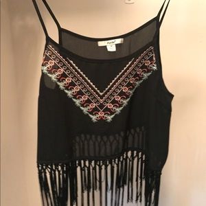 Papaya crop top flowy tank