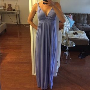 Cotton maxi dress in periwinkle