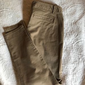 Brown Khakis from the Gap skinny leg