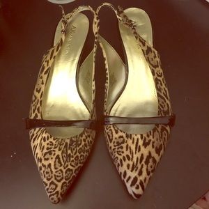 Anne Klein leopard print heels