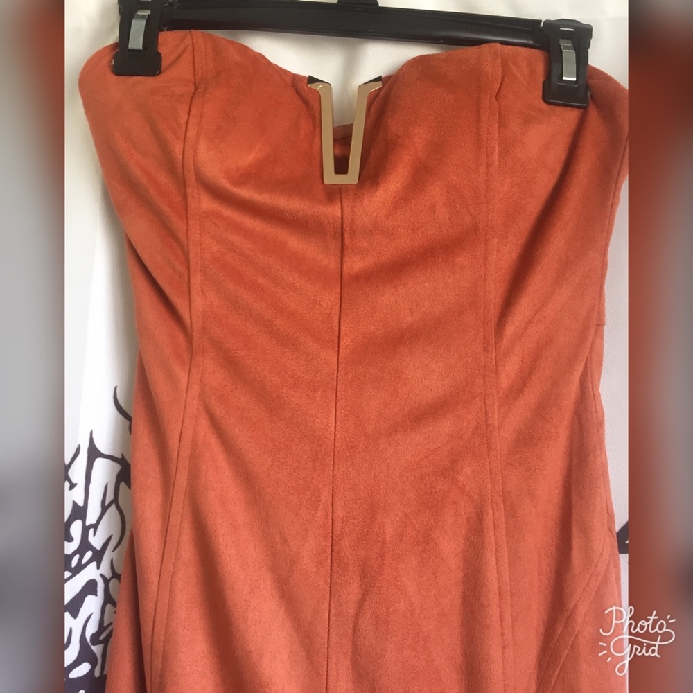 JLUXLABEL Rust Jumpsuit with Gold Detailing