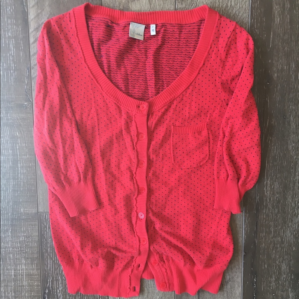 Tilden tiny polka dot cardi