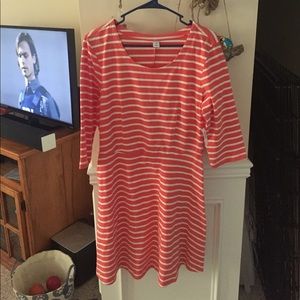 Old navy Coral striped dress new with tags