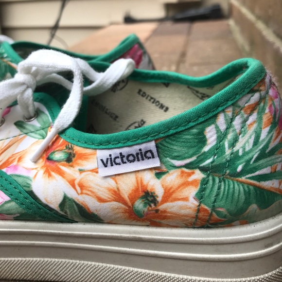 Victoria platform floral print sneakers - Picture 3 of 5