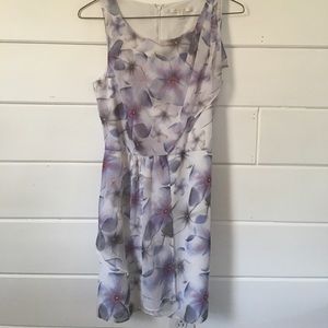 Lauren Conrad Purple Floral Dress