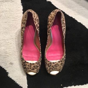 Lilly Pulitzer leopard Resort Chic Wedges