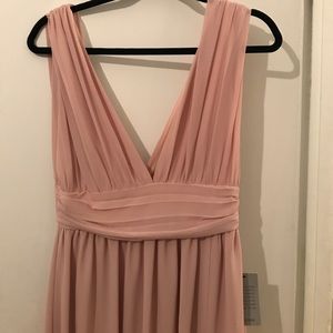 heavenly hues blush maxi dress