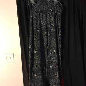 Black and Gray Maxi Skirt