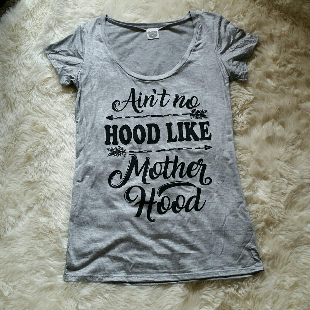 Aint No Hood Like Motherhood Mom Tee Small - Picture 4 of 7