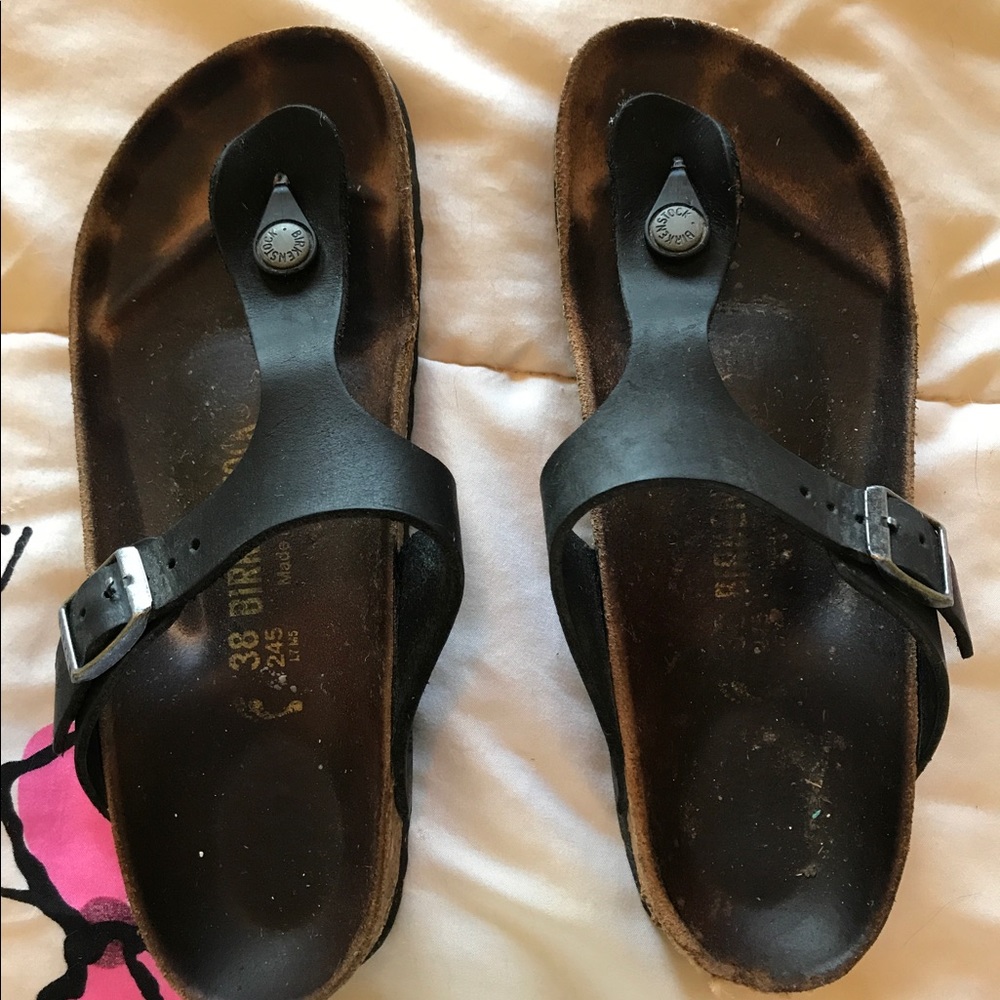 Birkenstock Gizeh, black, size 38