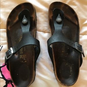 Birkenstock Gizeh, black, size 38