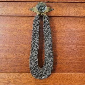 Chunky Braided Bead Necklace