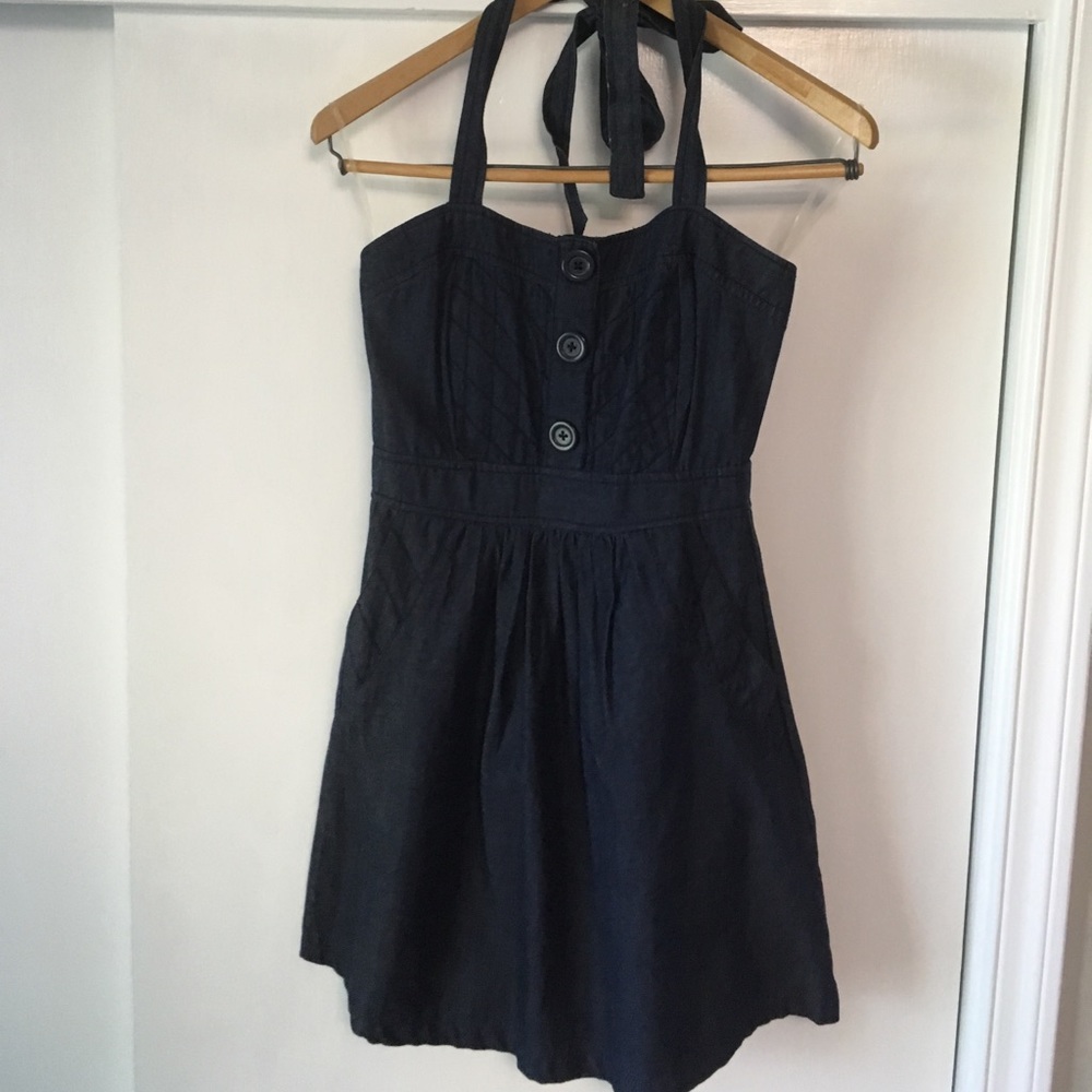 Denim Halter Dress