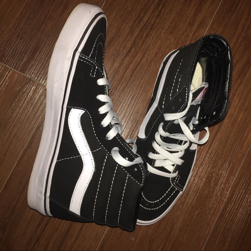 Black high-top vans
