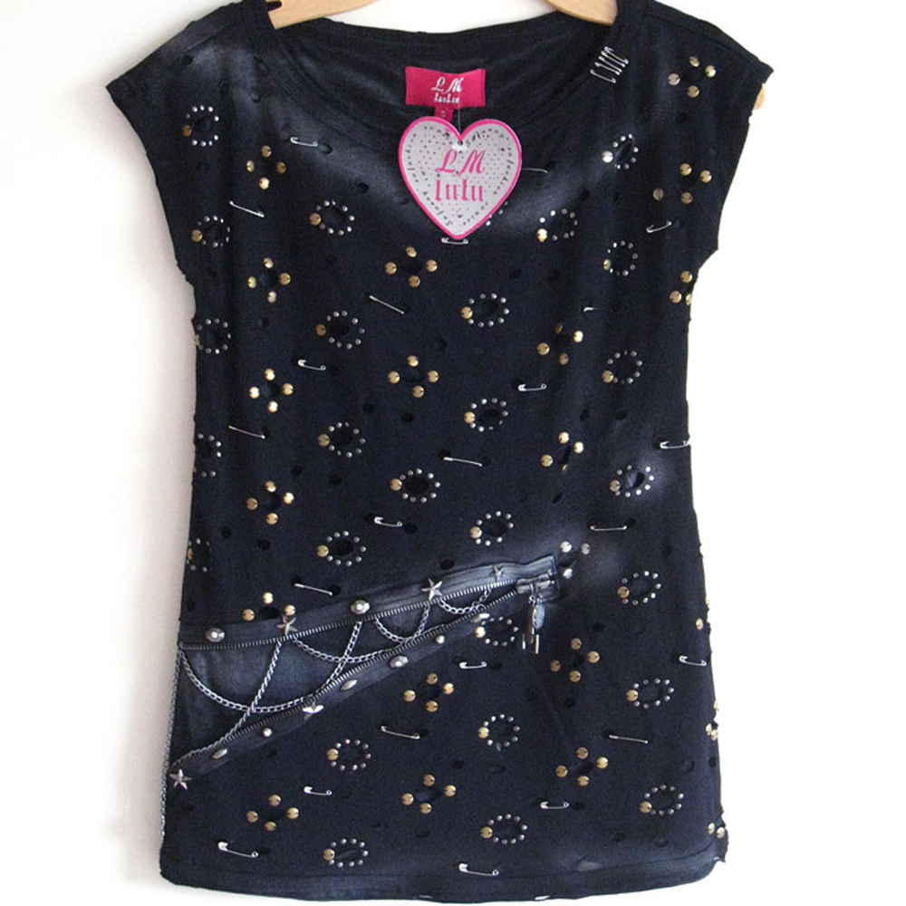 France LM Lulu Size S Rock Star T-shirt Zipper